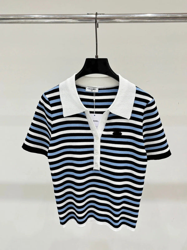 CC 2026 Striped Polo Shirt Cotton 413807