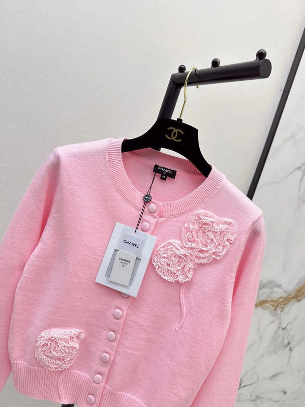 Chanel 2026 Square Knit Long-sleeved Top Wool 292169