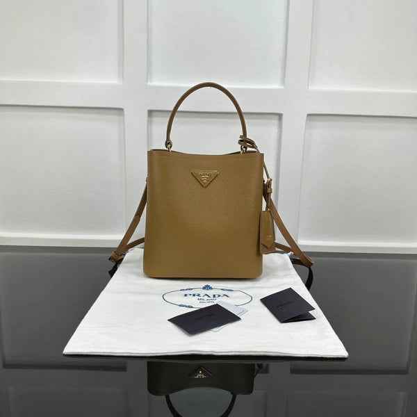 Prad 2026 Panier Saffiano Bucket Bag Calfskin