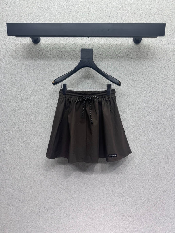 Miu 2026 Shirt And Skirt Set Brown Cotton 400922