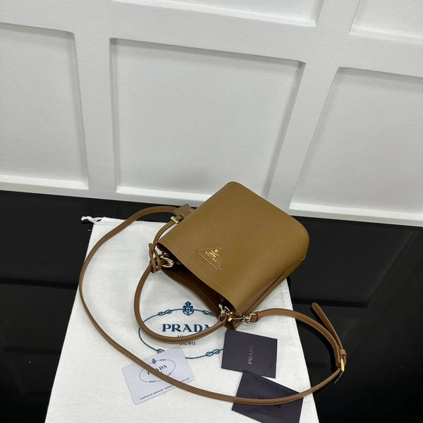 Prad 2026 Panier Saffiano Bucket Bag Calfskin