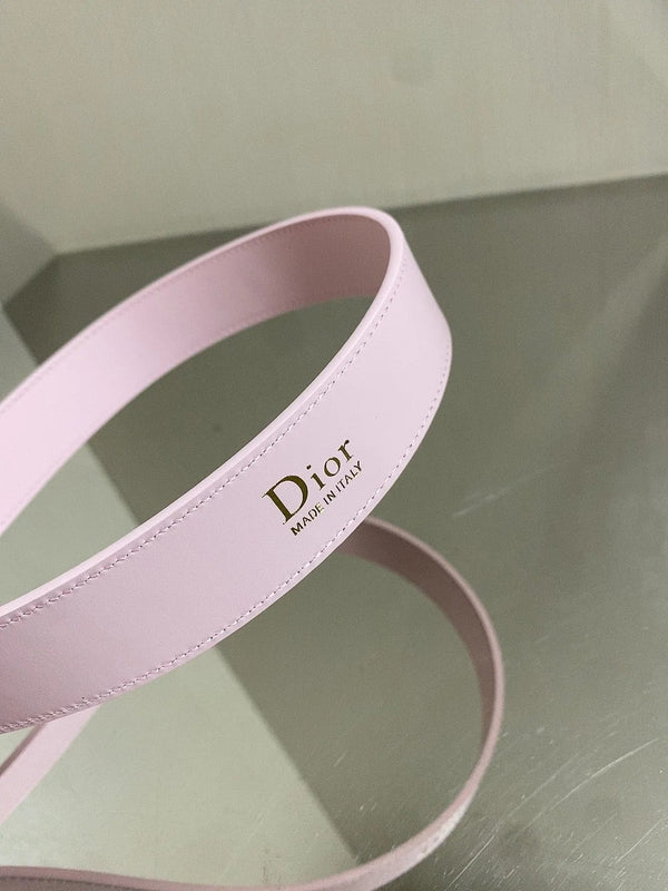 CD 2026 30 Montaigne Reversible Belt 30mm Pink Gold Calfskin