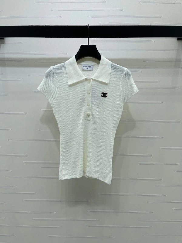 CC 2026 Collared Knit Short-Sleeve Shirt Tencel 677741