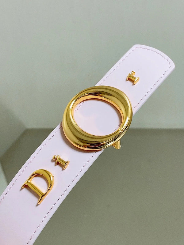 CD 2026 30 Montaigne Reversible Belt 30mm Pink Gold Calfskin
