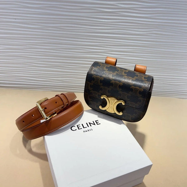 CE 2026 Arc De Triomphe Belt Bag 25mm Leather