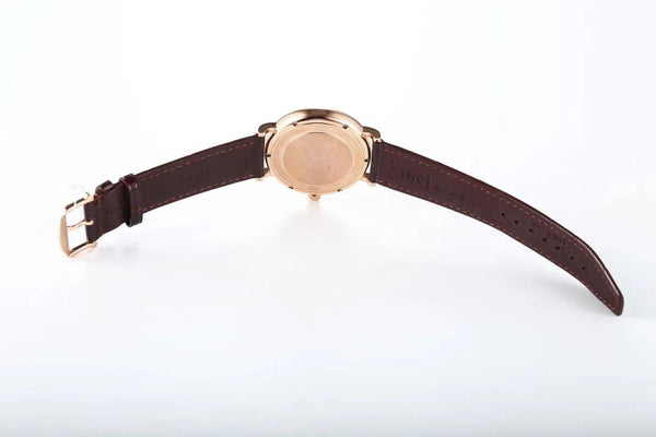 IWC Portofino 40mm White Dial Pink Gold Case Brown Leather