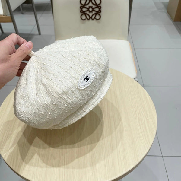 CC Embroidered Chanel Logo Beret 412878