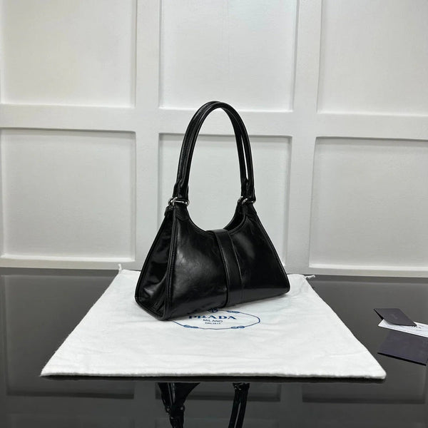 Prad 2026 Soft Lux Medium Tote Bag 26cm Patent Calfskin