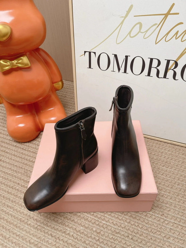 Miu 2026 Ankle Boots 60mm Cowhide 950954