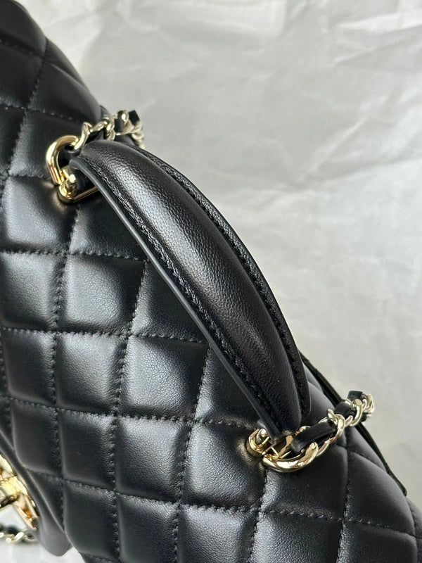 CC 2026 Flap Bag with Top Handle 25cm Lambskin
