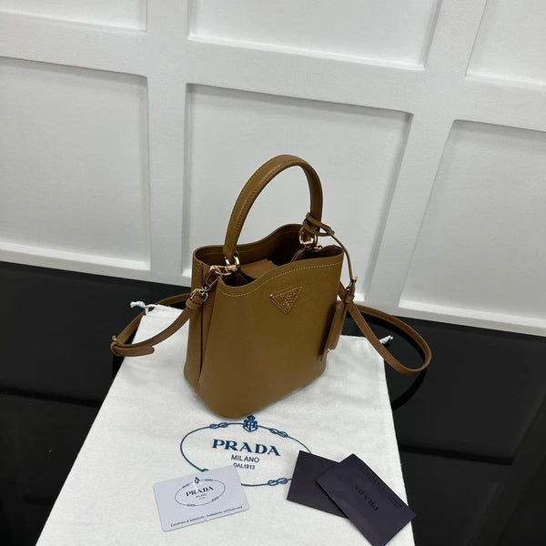 Prad 2026 Panier Saffiano Bucket Bag Calfskin