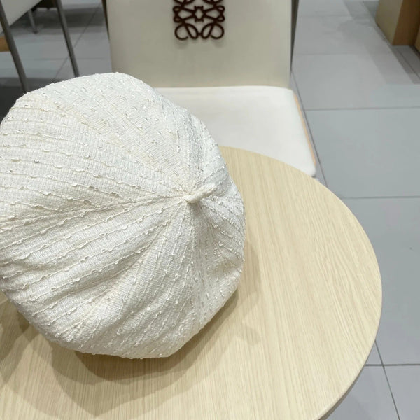 CC Embroidered Chanel Logo Beret 412878