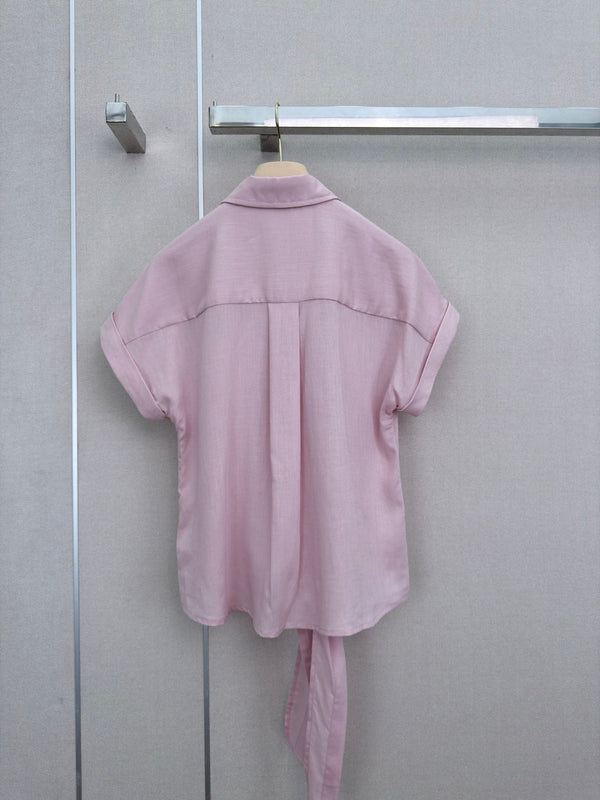 Miu 2026 Short-Sleeved Shirt Tencel 636465