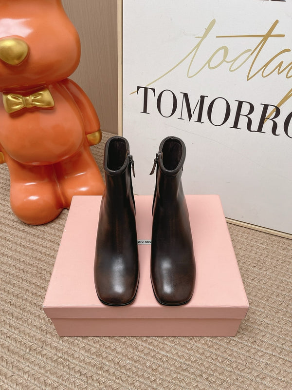 Miu 2026 Ankle Boots 60mm Cowhide 950954