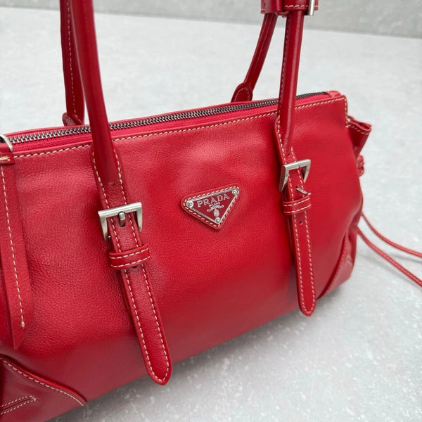Prad 2026 Soft Medium Shoulder Bag 33cm Calfskin