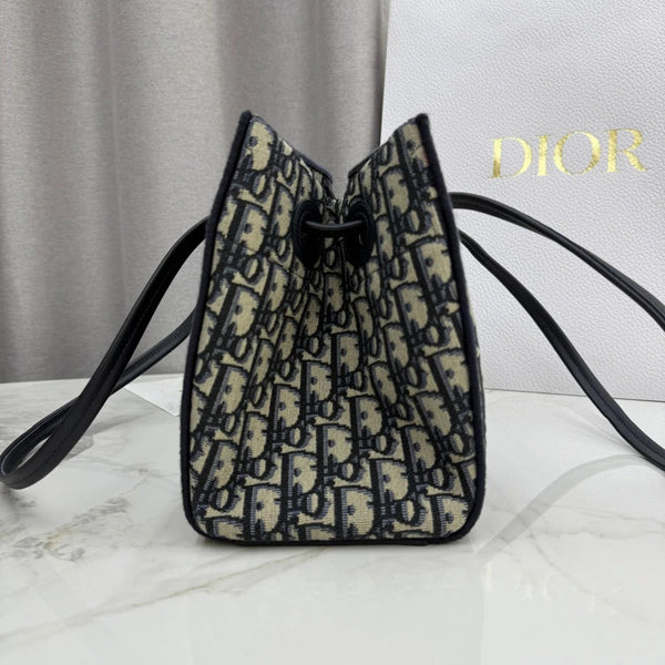 CD 2026 Promenade Bag 27cm Canvas Suede Leather