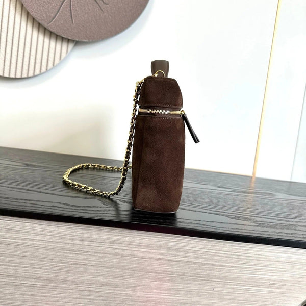 CC 2026 Vanity Bag 28CM With Chain Suede Leather