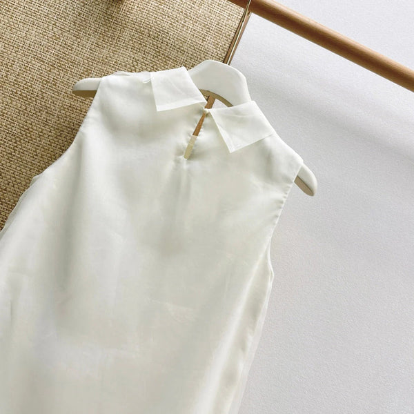 Miu 2026 Sleeveless Dress Voile 645313