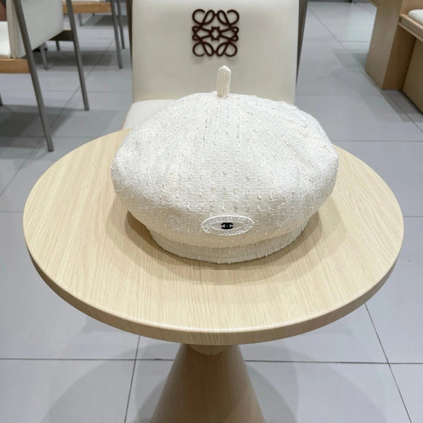 CC Embroidered Chanel Logo Beret 412878