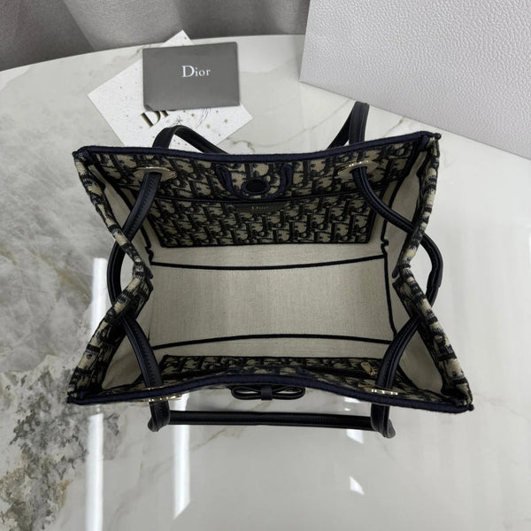 CD 2026 Promenade Bag 27cm Canvas Suede Leather
