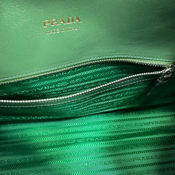 Prad 2026 Soft Lux Medium Tote Bag 39cm Patent Calfskin
