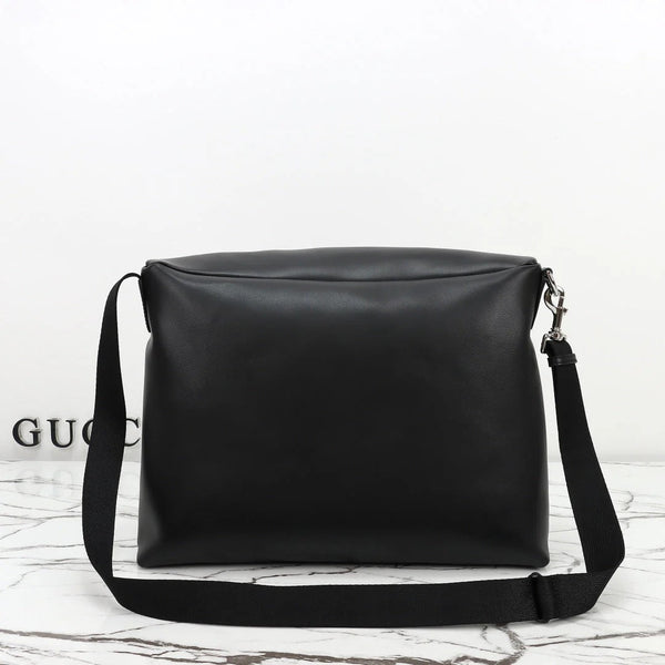 GG 2026 Tag Large Crossbody Bag Black Calfskin