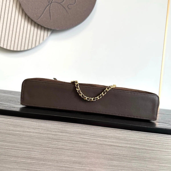 CC 2026 Vanity Bag 28CM With Chain Suede Leather