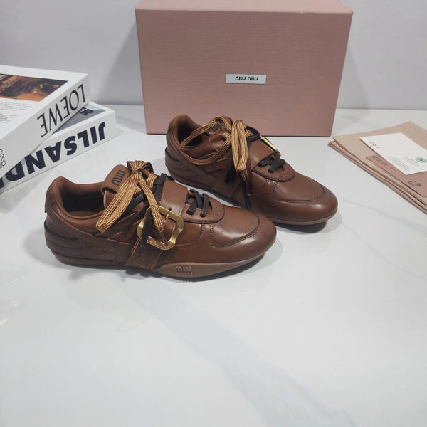 Miu 2026 Buckle Sneaker Leather 953679
