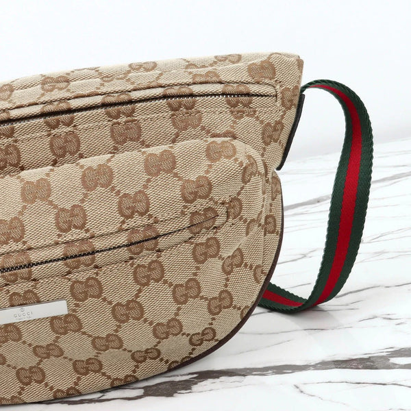 GG 2026 Tag Crossbody Bag 30cm Canvas And Calfskin