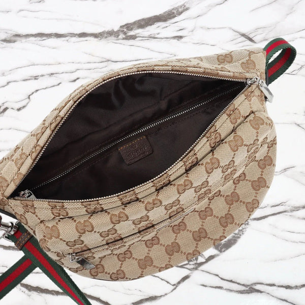 GG 2026 Tag Crossbody Bag 30cm Canvas And Calfskin