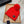 BEANIE HAT IN CHERRY RED WOOL AND RABBIT FUR 346718