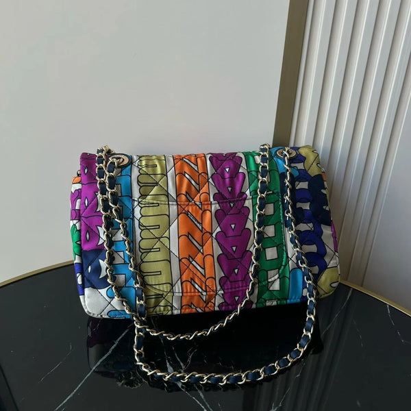 CC 2026 Medium Flap Bag 24.5cm Muticolor Fabric