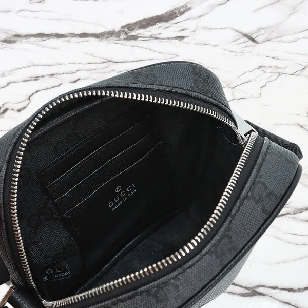 GG 2026 Lunetta Crossbody Bag 26cm Black Calfskin