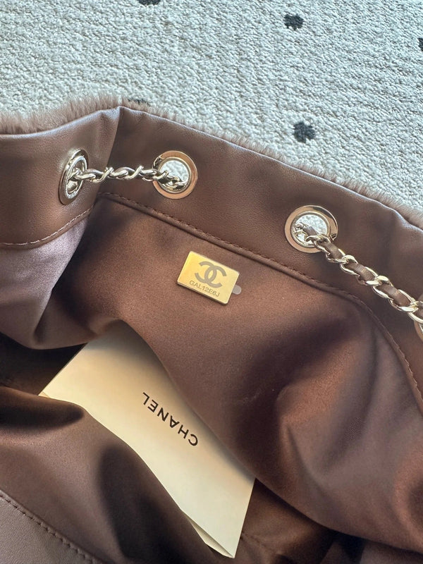 CC 30cm Hobo Bag Brown Ponyhair