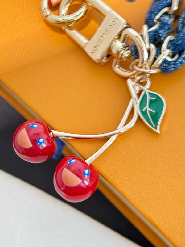 Louis Vuitton x Takashi Murakami Denim Cherry Charm