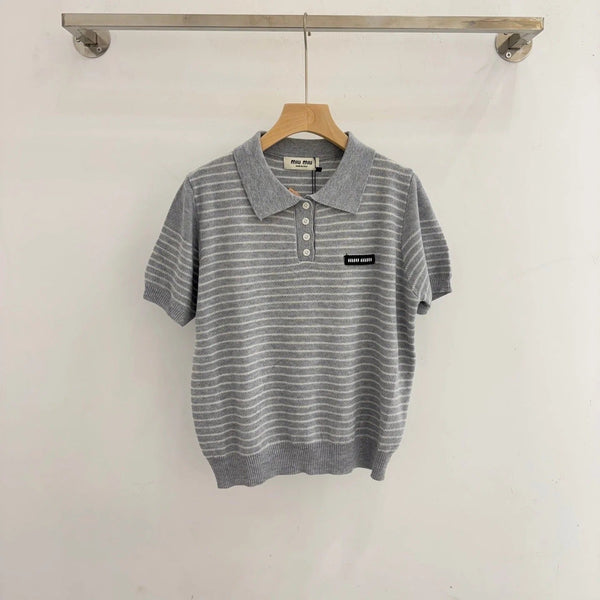 MIUMIU KNIT POLO SHIRT STYLE 390