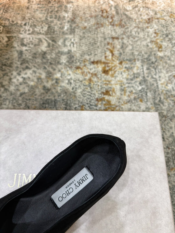 JC 26s Margot Ballet Flat Black Suede 996481