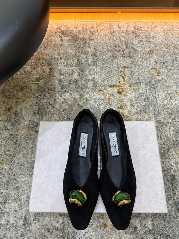 JC 26s Margot Ballet Flat Black Suede 996481