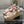 PEEP-TOE THICK SOLE SANDALS IN WHITE MIX BRIGHT PINK WOVEN FABRIC