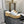 THICK SOLE WEDGE SLIPPERS IN WHITE LAMBSKIN AND BEIGE RUBBER