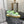 VELCRO SANDALS IN GREEN PASTEL LAMBSKIN AND TWEED FABRIC