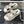 DAD SANDAL MULE IN WHITE MIX BLACK TWEED FABRIC