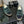 ESPADRILLE FOREST GREEN TWEED FABRIC AND BLACK CALFSKIN FLATS