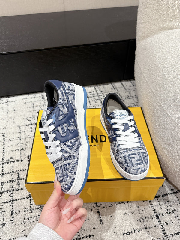 Fendi Match Trainers Blue Denim 679610