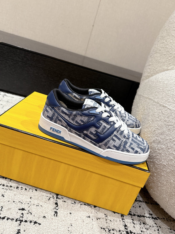 Fendi Match Trainers Blue Denim 679610