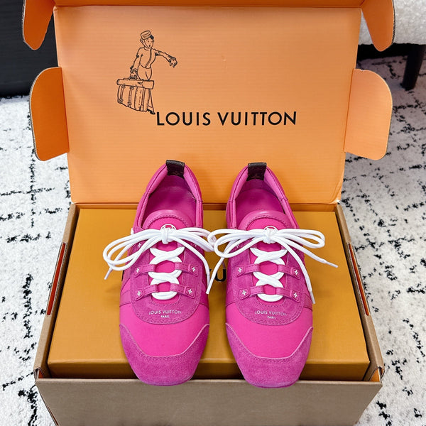 LV Sneakerina Sneaker Pink Suede Leather 616970