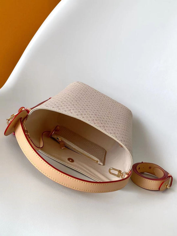 LV M15130 All In BB 16cm Sand Color Romance Pattern Cowhide GHW
