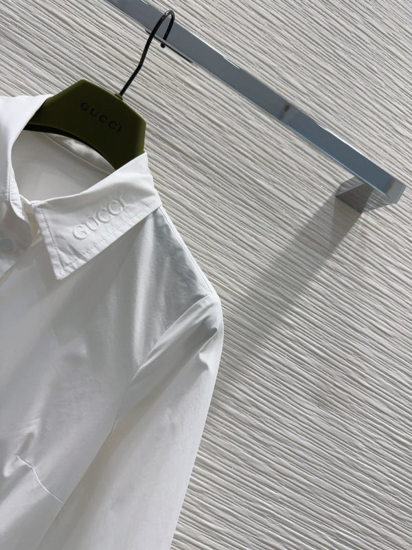 Gucci 2025 Shirt Dress White Cotton