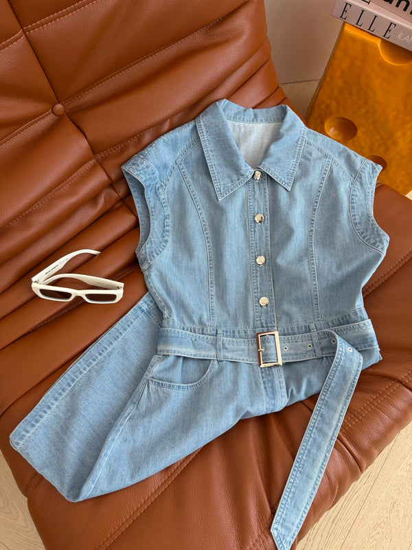 CL 26s Light Blue Washed Denim Dress 398137