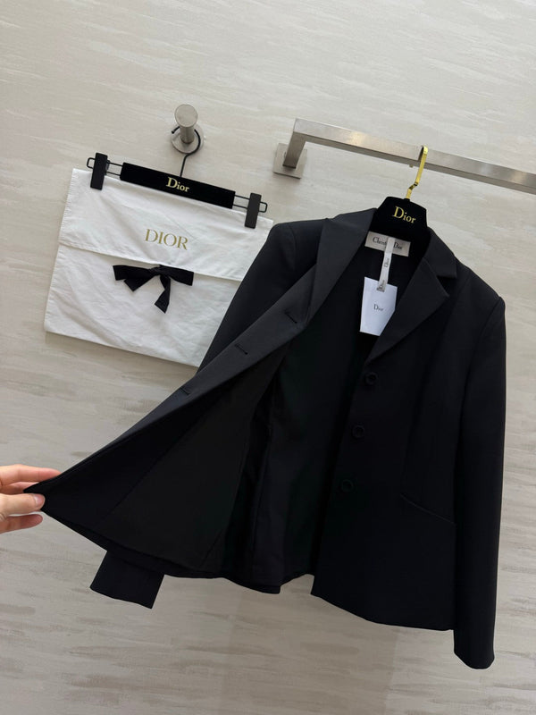 CD 30 Montaigne Bar Jacket Black Wool Silk 394142